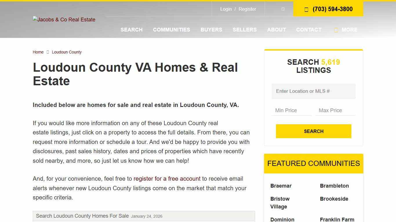 Loudoun County VA Homes for Sale - Loudoun County Real Estate