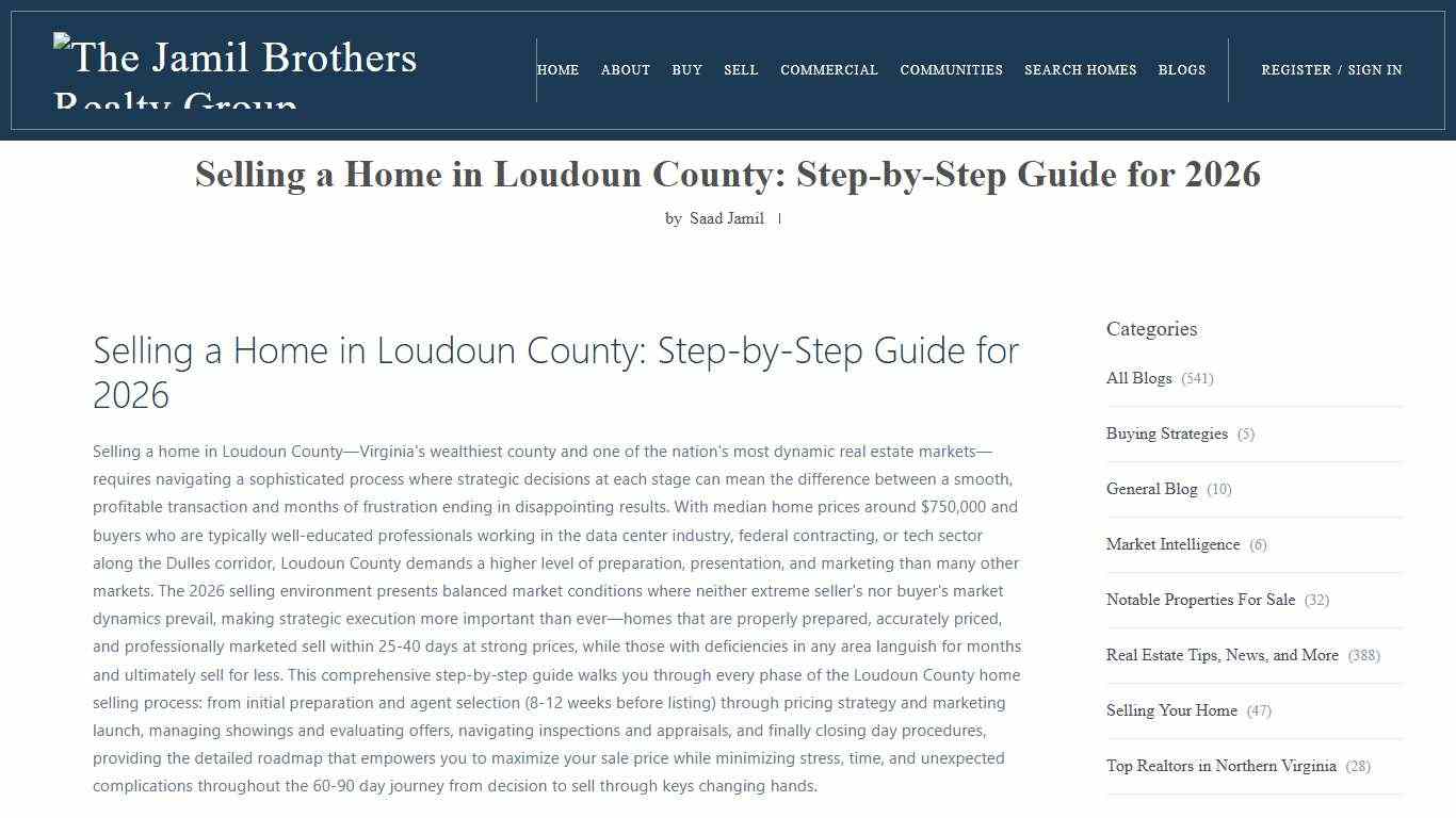 Selling a Home in Loudoun County: 2026 Step-by-Step Guide