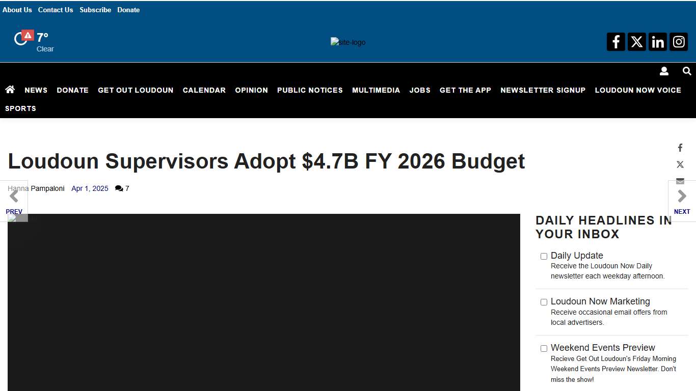 Loudoun Supervisors Adopt $4.7B FY 2026 Budget News loudounnow.com